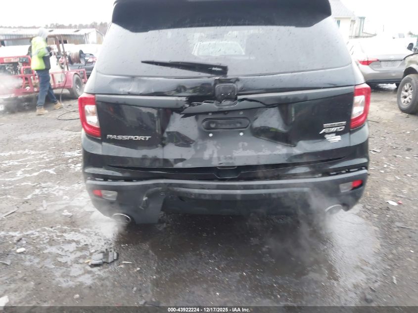 2020 Honda Passport Awd Touring VIN: 5FNYF8H90LB010911 Lot: 43922224
