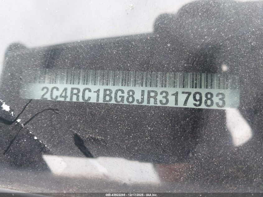 2018 Chrysler Pacifica Touring L VIN: 2C4RC1BG8JR317983 Lot: 43922285