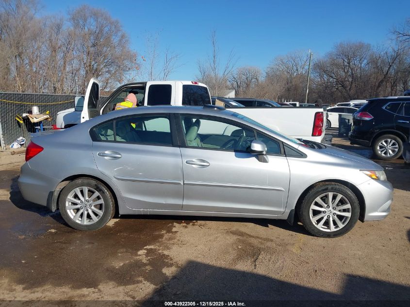 2012 Honda Civic Ex VIN: 19XFB2F85CE027638 Lot: 43922305