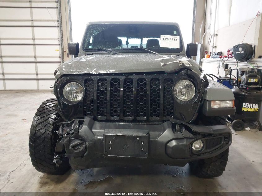 2022 Jeep Gladiator Willys 4X4 VIN: 1C6HJTAG1NL149267 Lot: 43922312