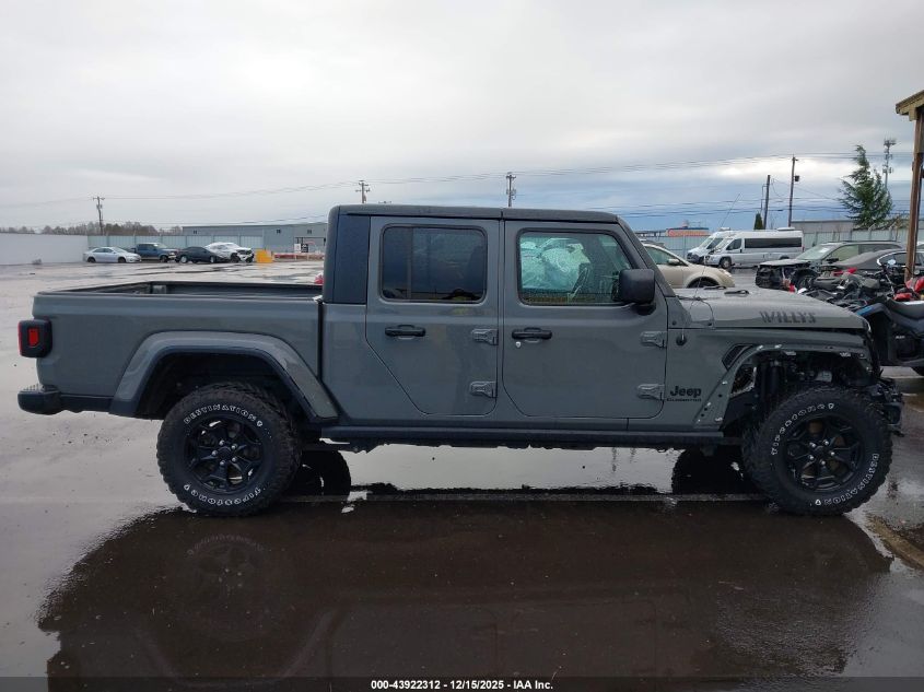 2022 Jeep Gladiator Willys 4X4 VIN: 1C6HJTAG1NL149267 Lot: 43922312