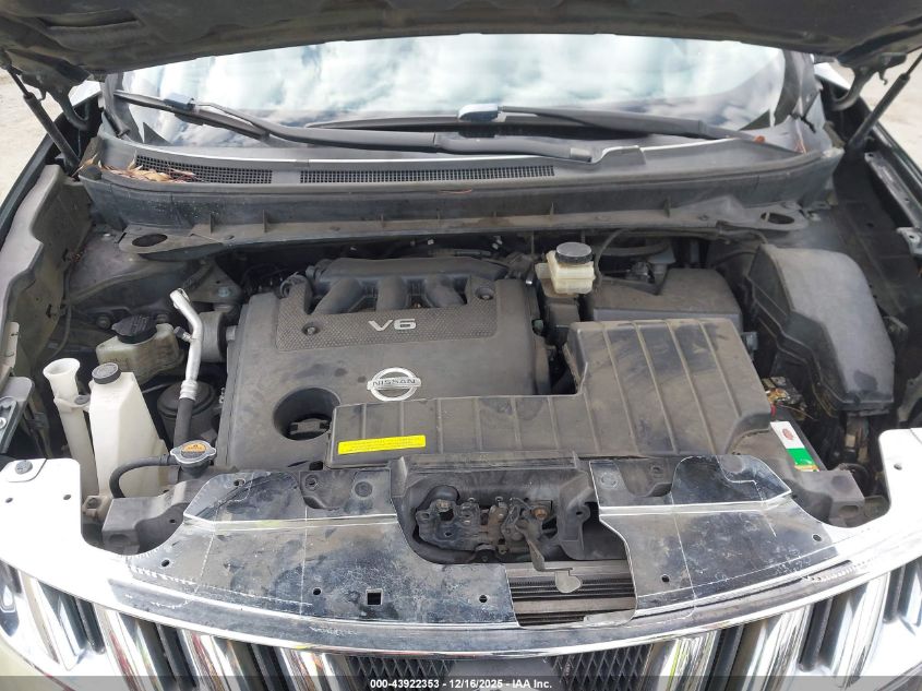 2010 Nissan Murano Sl VIN: JN8AZ1MU7AW000917 Lot: 43922353