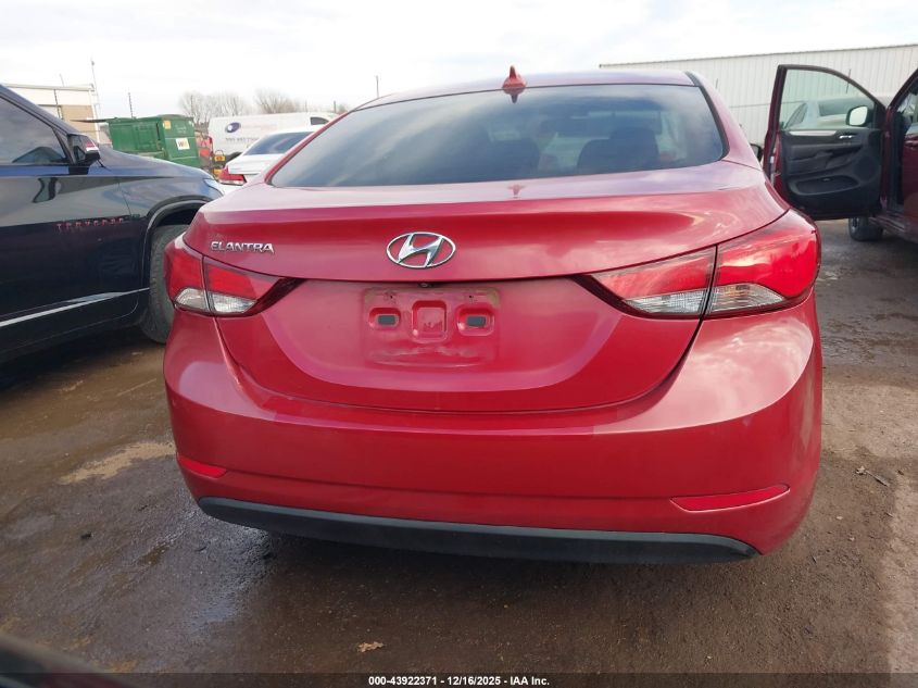 2016 Hyundai Elantra Se VIN: KMHDH4AE8GU543591 Lot: 43922371
