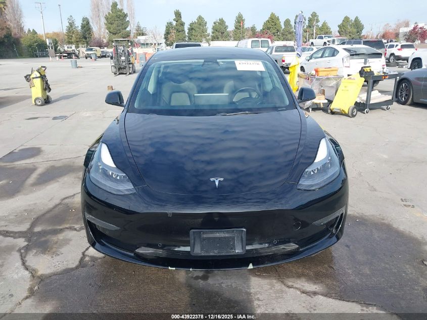 2022 Tesla Model 3 Long Range Dual Motor All-Wheel Drive VIN: 5YJ3E1EB7NF364309 Lot: 43922378