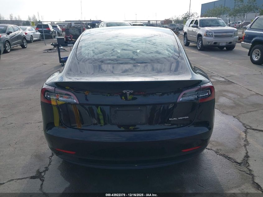 2022 Tesla Model 3 Long Range Dual Motor All-Wheel Drive VIN: 5YJ3E1EB7NF364309 Lot: 43922378