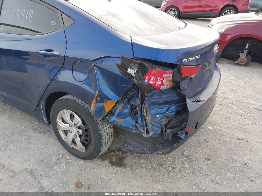 2016 Hyundai Elantra Se VIN: 5NPDH4AE7GH735020 Lot: 43922409