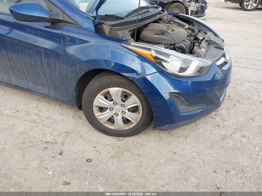 2016 Hyundai Elantra Se VIN: 5NPDH4AE7GH735020 Lot: 43922409