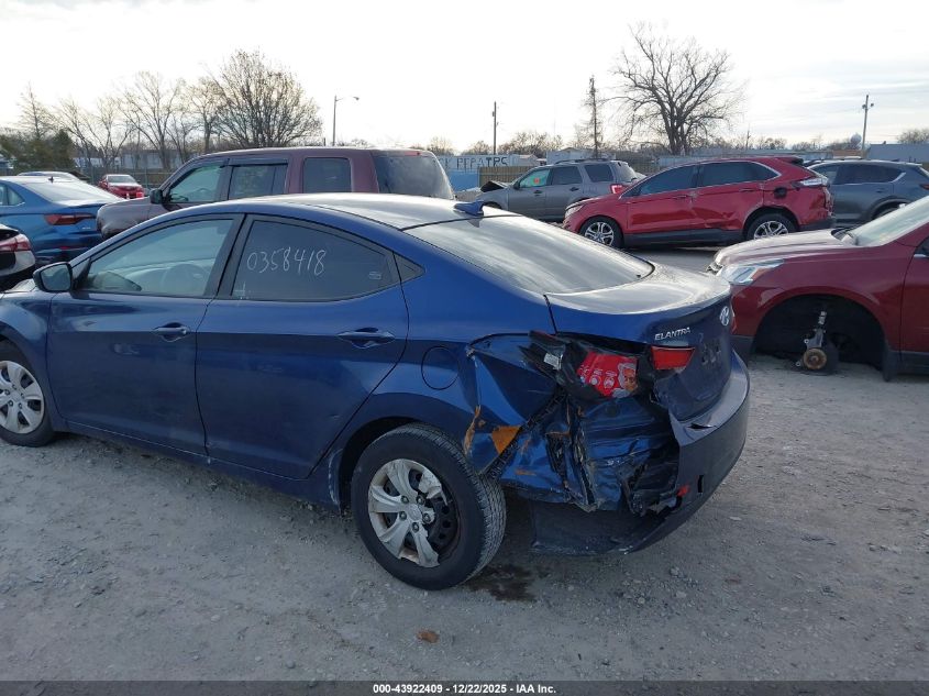 2016 Hyundai Elantra Se VIN: 5NPDH4AE7GH735020 Lot: 43922409