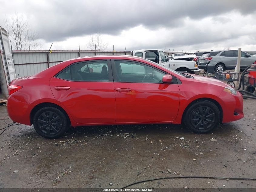 2018 Toyota Corolla Le VIN: 2T1BURHE5JC054841 Lot: 43922460