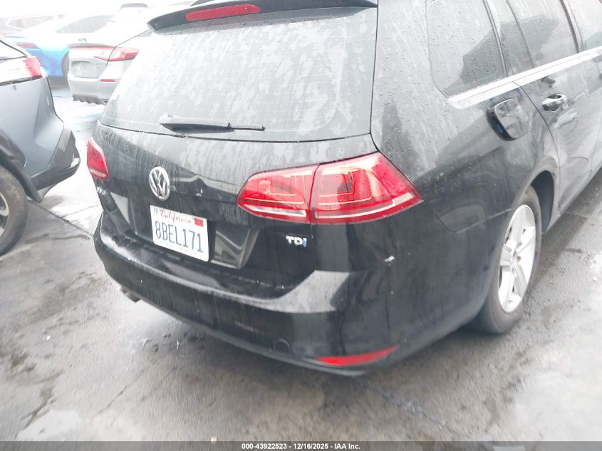 2015 Volkswagen Golf Sportwagen Tdi S 4-Door VIN: 3VWCA7AU4FM513372 Lot: 43922523