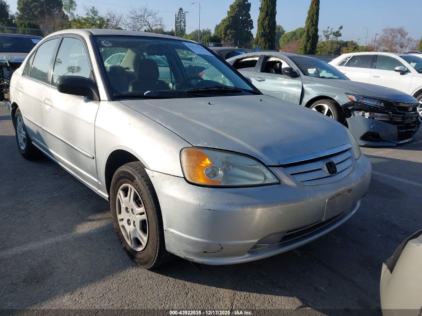 2001 Honda Civic Lx VIN: 2HGES16541H584233 Lot: 43922535