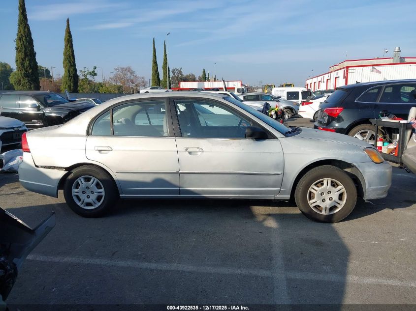 2001 Honda Civic Lx VIN: 2HGES16541H584233 Lot: 43922535