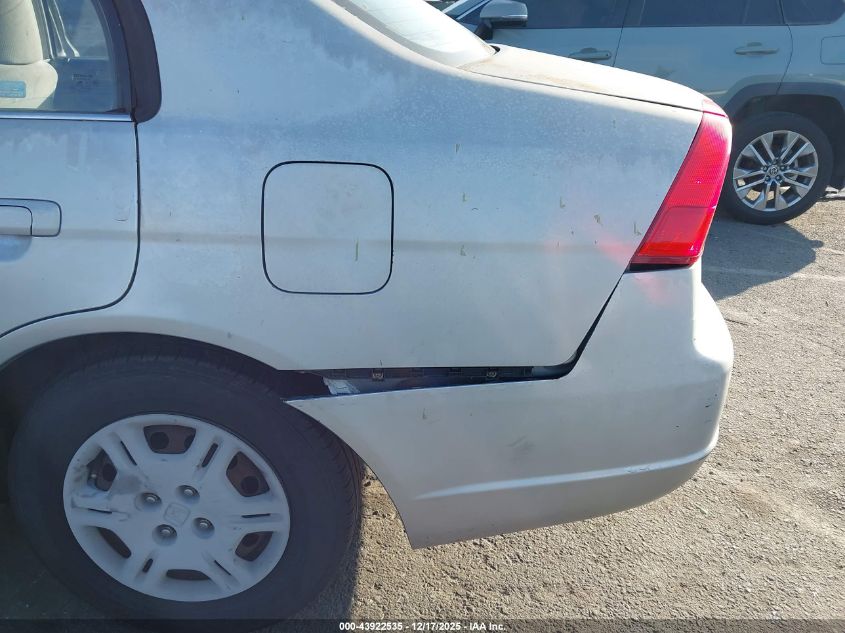 2001 Honda Civic Lx VIN: 2HGES16541H584233 Lot: 43922535