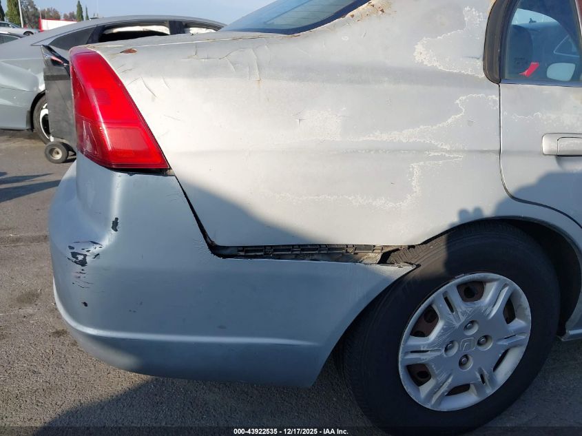 2001 Honda Civic Lx VIN: 2HGES16541H584233 Lot: 43922535