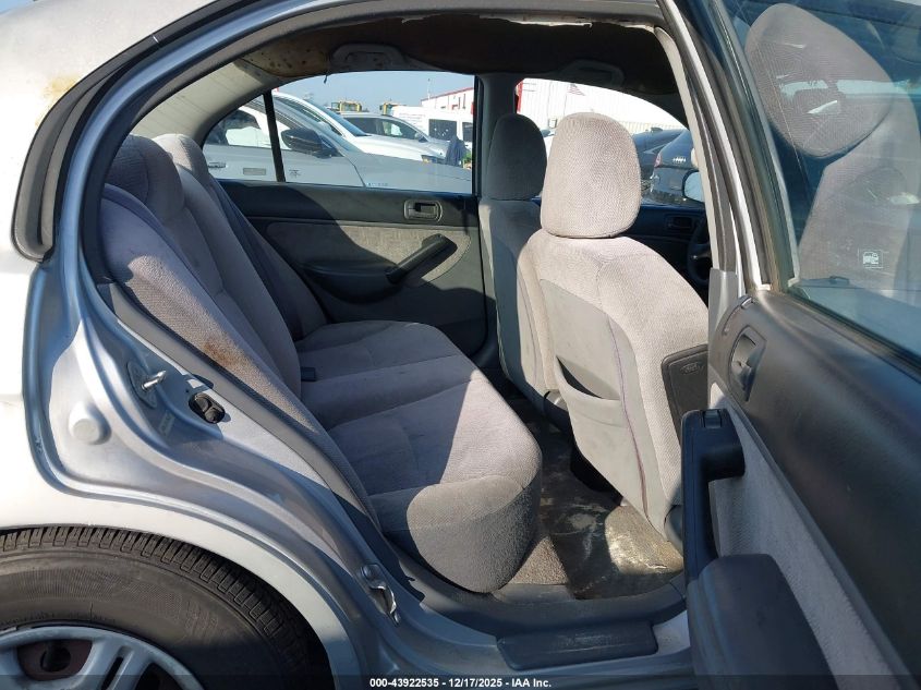 2001 Honda Civic Lx VIN: 2HGES16541H584233 Lot: 43922535