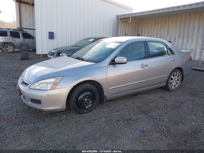 2007 Honda Accord 3.0 Ex VIN: 1HGCM665X7A077276 Lot: 43922556
