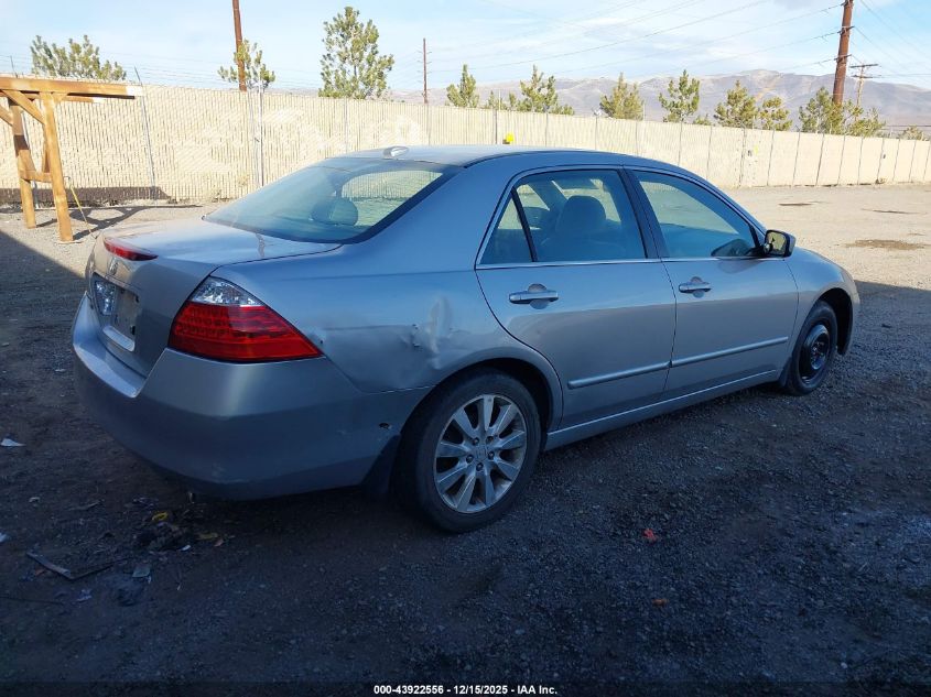 2007 Honda Accord 3.0 Ex VIN: 1HGCM665X7A077276 Lot: 43922556