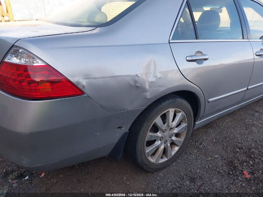 2007 Honda Accord 3.0 Ex VIN: 1HGCM665X7A077276 Lot: 43922556