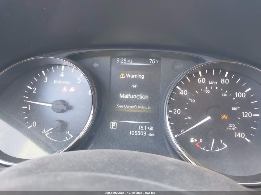 2017 Nissan Rogue Sl VIN: JN8AT2MT0HW141241 Lot: 43922681