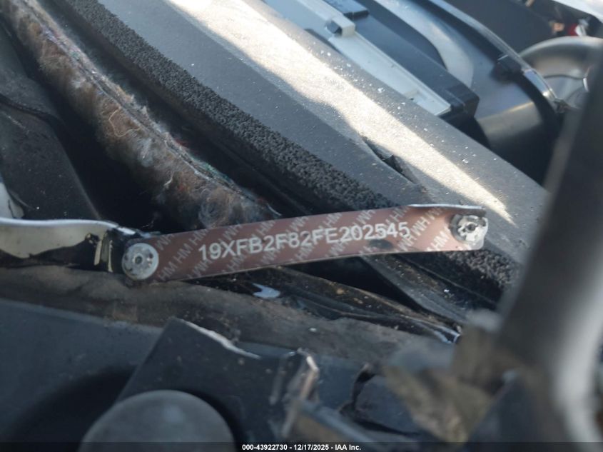 2015 Honda Civic Ex VIN: 19XFB2F82FE202545 Lot: 43922730
