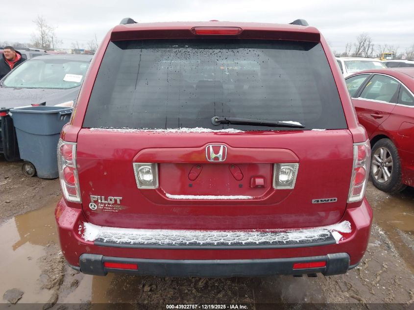 2006 Honda Pilot Ex-L VIN: 5FNYF18776B022841 Lot: 43922757