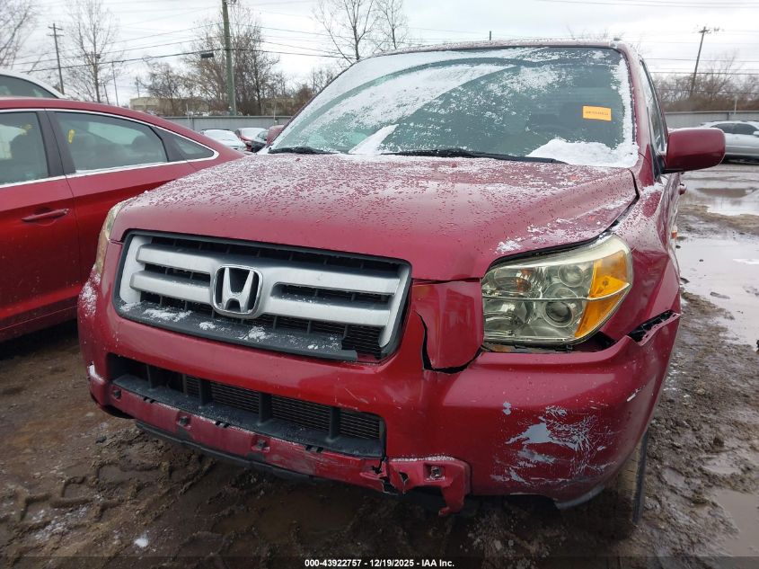 2006 Honda Pilot Ex-L VIN: 5FNYF18776B022841 Lot: 43922757