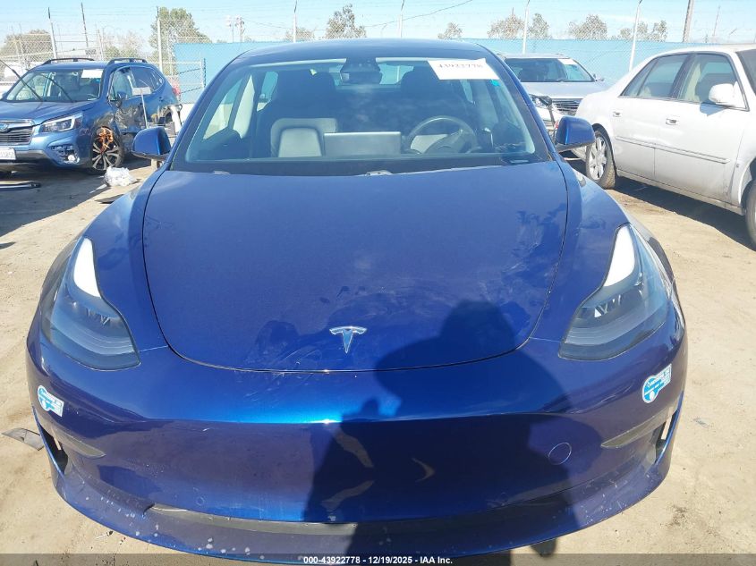 2021 Tesla Model 3 Long Range Dual Motor All-Wheel Drive VIN: 5YJ3E1EB0MF939025 Lot: 43922778