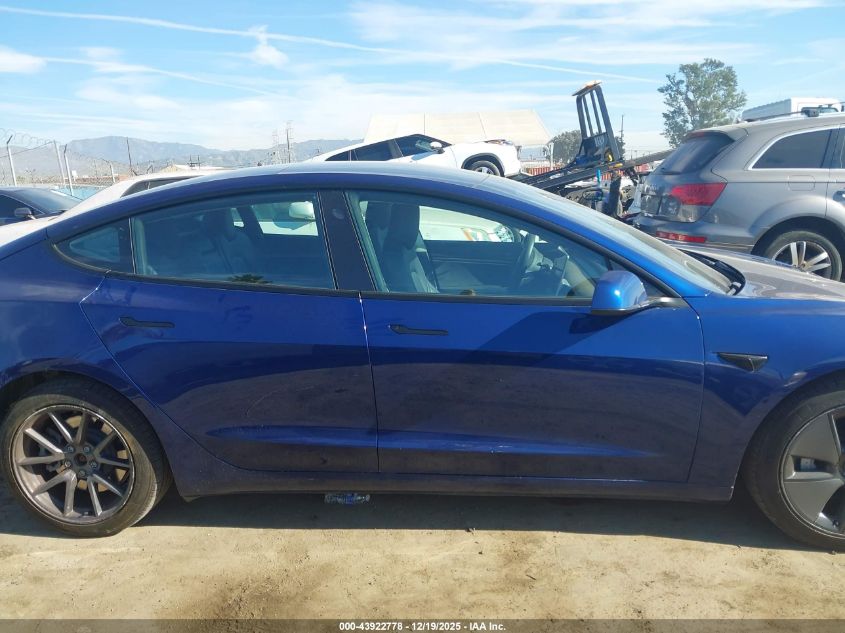 2021 Tesla Model 3 Long Range Dual Motor All-Wheel Drive VIN: 5YJ3E1EB0MF939025 Lot: 43922778