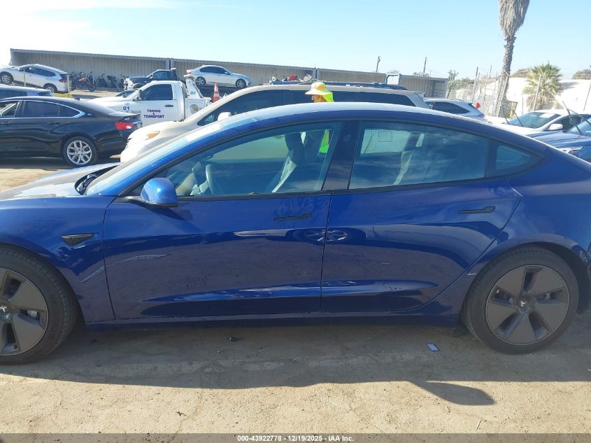 2021 Tesla Model 3 Long Range Dual Motor All-Wheel Drive VIN: 5YJ3E1EB0MF939025 Lot: 43922778
