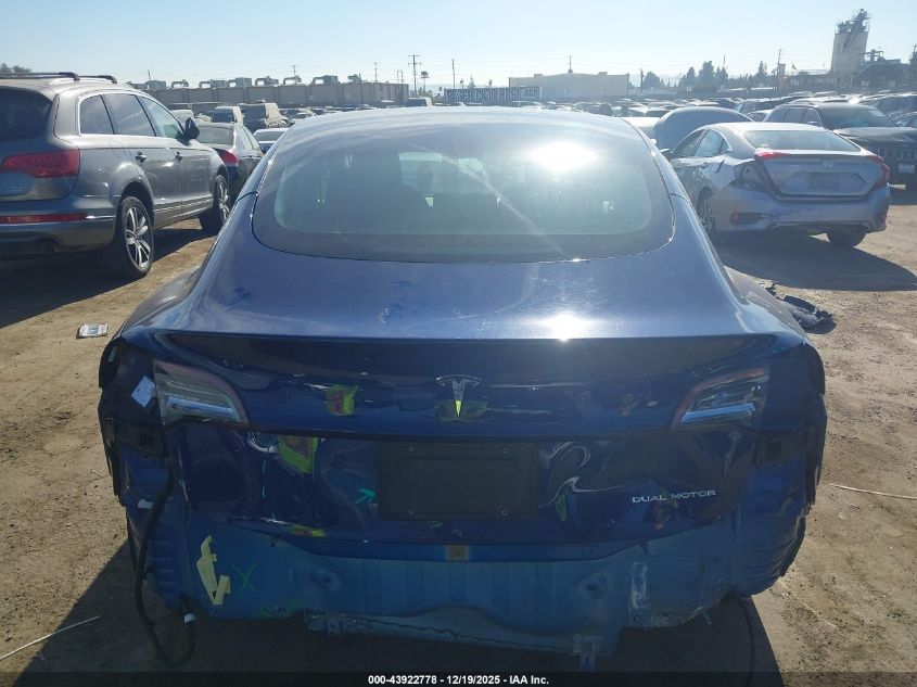 2021 Tesla Model 3 Long Range Dual Motor All-Wheel Drive VIN: 5YJ3E1EB0MF939025 Lot: 43922778