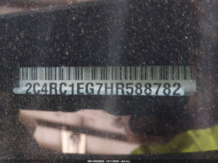 2017 Chrysler Pacifica Touring-L Plus VIN: 2C4RC1EG7HR588782 Lot: 43922836