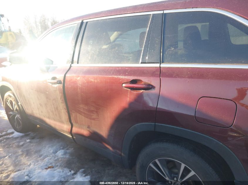 2019 Toyota Highlander Le VIN: 5TDBZRFH1KS993914 Lot: 43922850