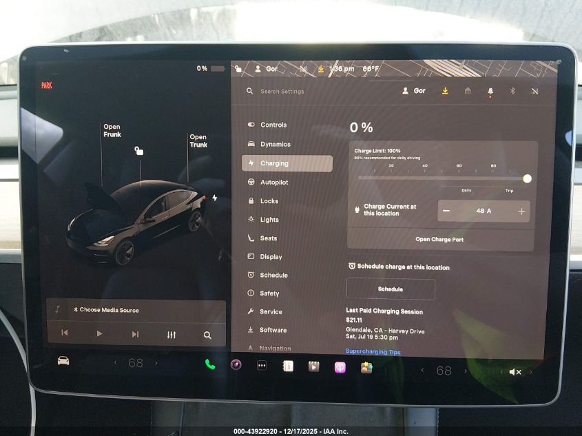 2022 Tesla Model 3 Long Range Dual Motor All-Wheel Drive VIN: 5YJ3E1EBXNF134442 Lot: 43922920