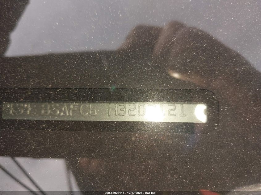 2017 Subaru Outback 2.5I Premium VIN: 4S4BSAFC6H3203121 Lot: 43923115