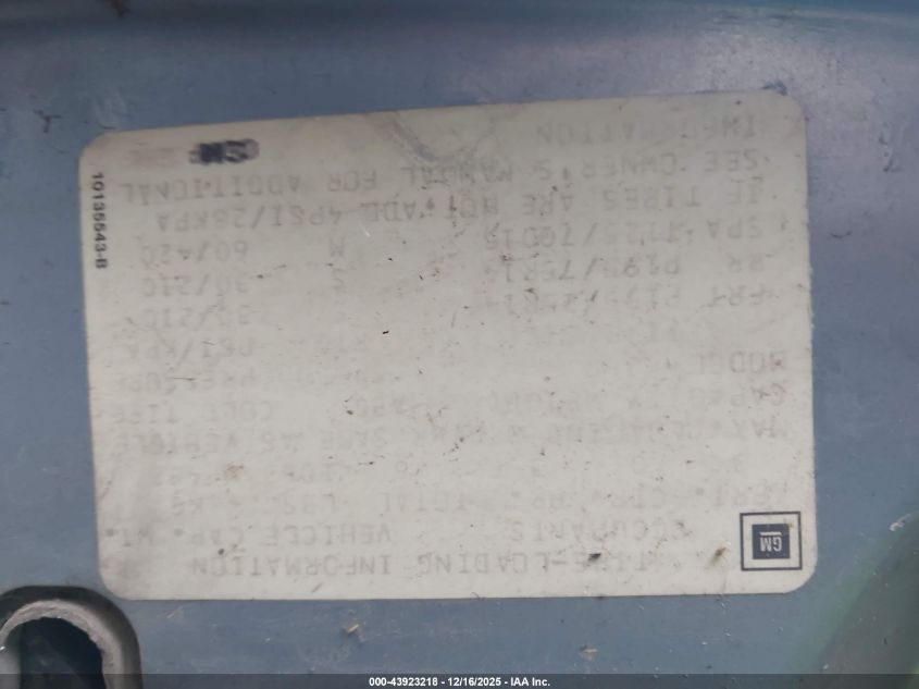 1993 Oldsmobile Cutlass Ciera S VIN: 1G3AG55N9P6325951 Lot: 43923218