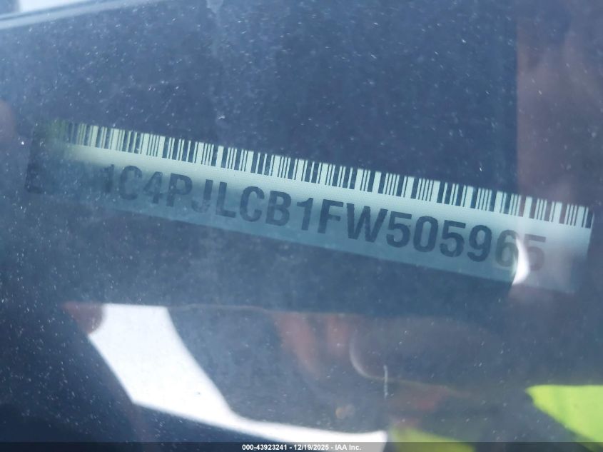 2015 Jeep Cherokee Latitude VIN: 1C4PJLCB1FW505965 Lot: 43923241