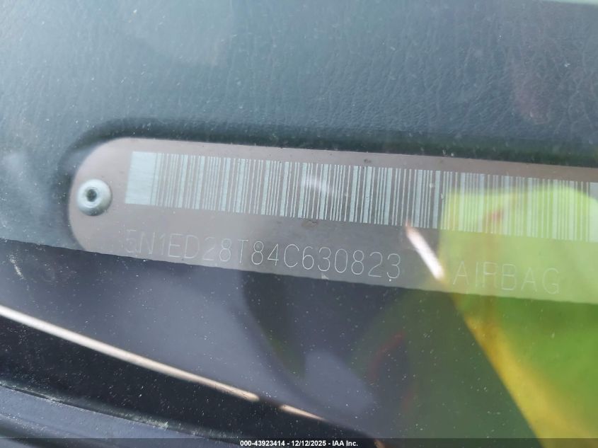 2004 Nissan Xterra Xe VIN: 5N1ED28T84C630823 Lot: 43923414