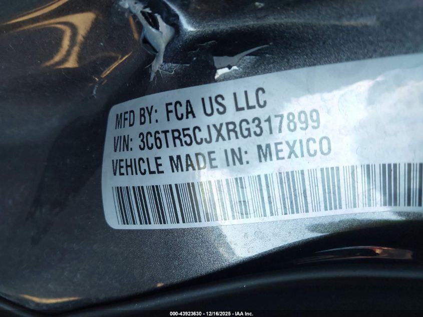 2024 Ram 2500 Tradesman 4X4 6'4 Box VIN: 3C6TR5CJXRG317899 Lot: 43923630