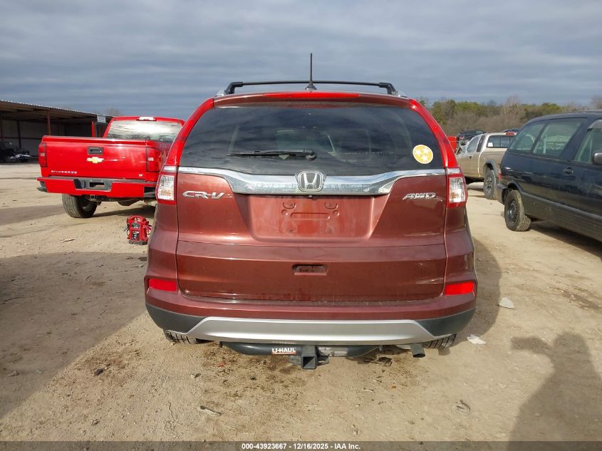 2015 Honda Cr-V Ex-L VIN: 2HKRM4H76FH646966 Lot: 43923667
