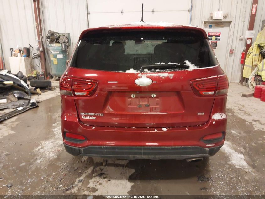 2019 Kia Sorento 2.4L Lx VIN: 5XYPG4A31KG571567 Lot: 43923747