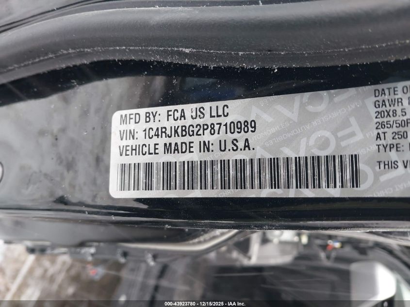 2023 Jeep Grand Cherokee L Limited 4X4 VIN: 1C4RJKBG2P8710989 Lot: 43923780