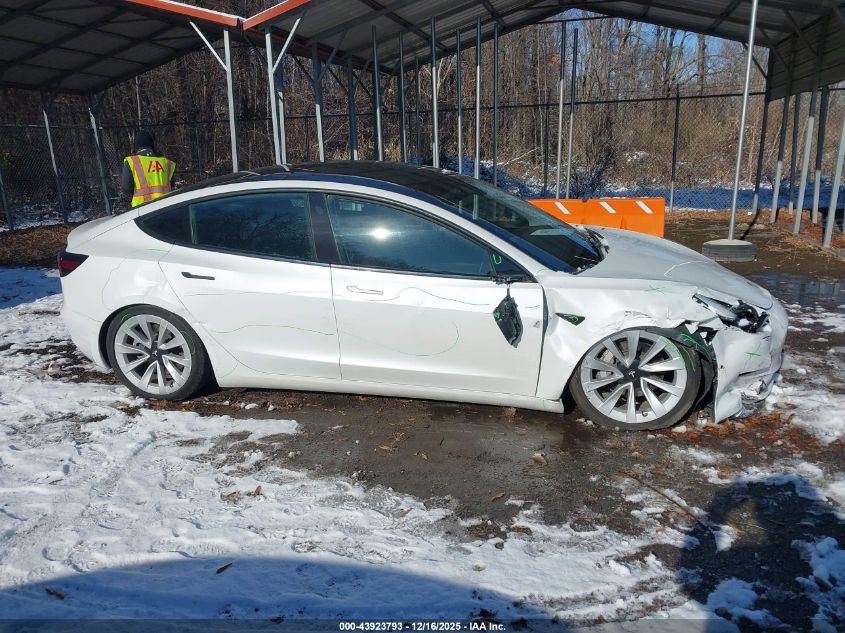 2021 Tesla Model 3 Standard Range Plus Rear-Wheel Drive VIN: 5YJ3E1EAXMF060011 Lot: 43923793
