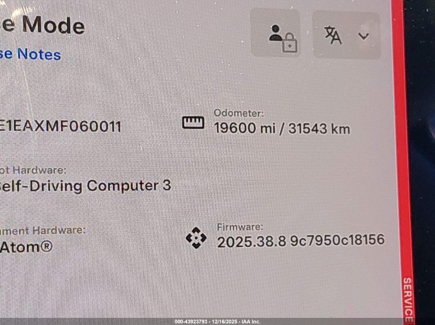 2021 Tesla Model 3 Standard Range Plus Rear-Wheel Drive VIN: 5YJ3E1EAXMF060011 Lot: 43923793