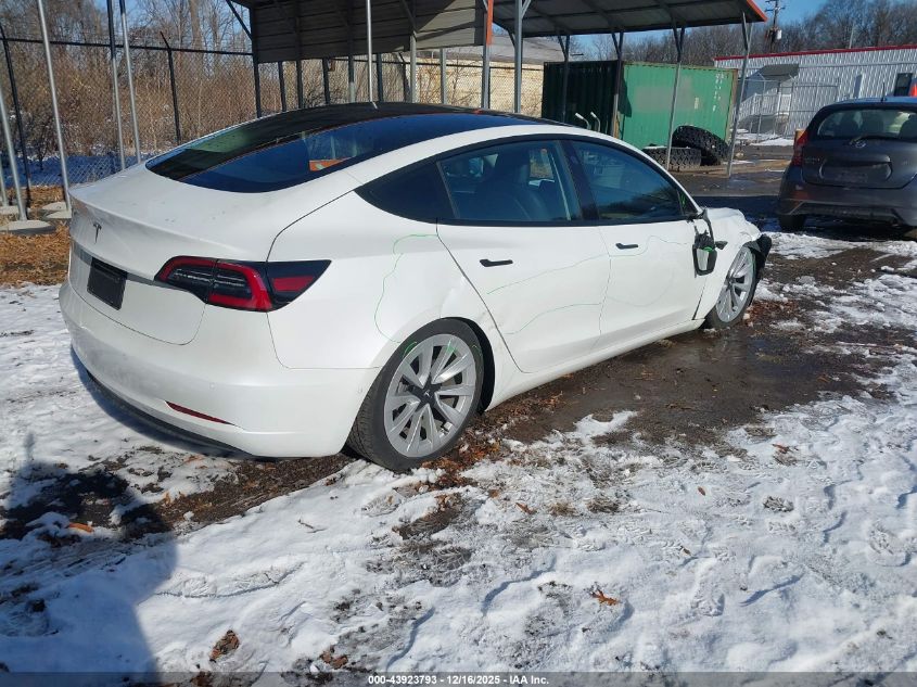 2021 Tesla Model 3 Standard Range Plus Rear-Wheel Drive VIN: 5YJ3E1EAXMF060011 Lot: 43923793