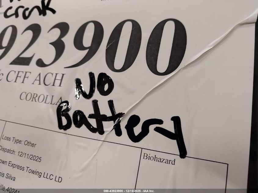 2011 Toyota Corolla Le VIN: 2T1BU4EE5BC675442 Lot: 43923900