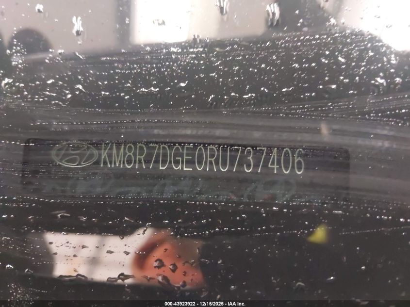 2024 Hyundai Palisade Calligraphy VIN: KM8R7DGE0RU737406 Lot: 43923922