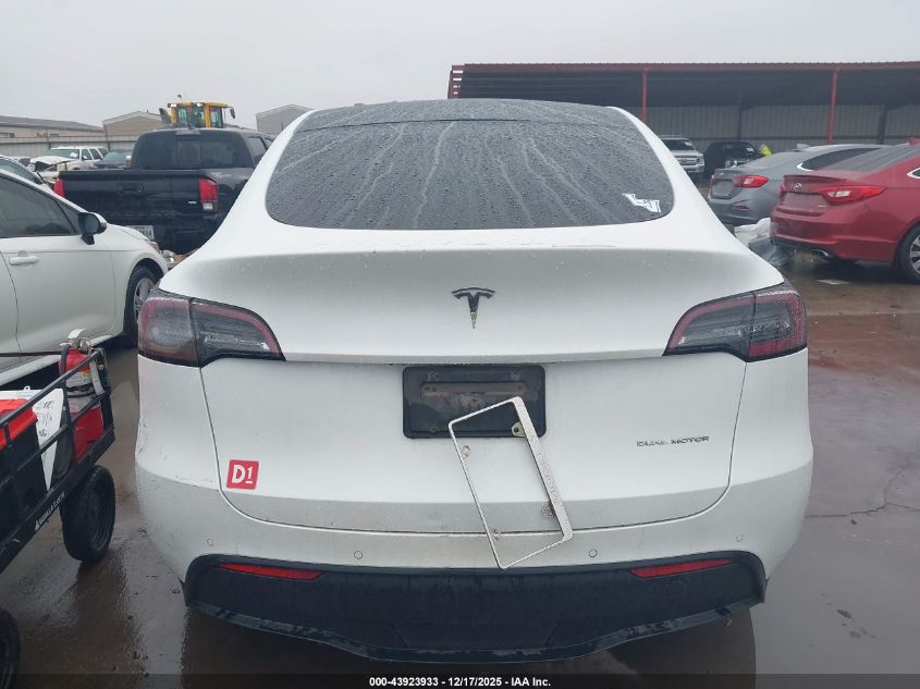2020 Tesla Model Y Long Range Dual Motor All-Wheel Drive VIN: 5YJYGDEE3LF032585 Lot: 43923933