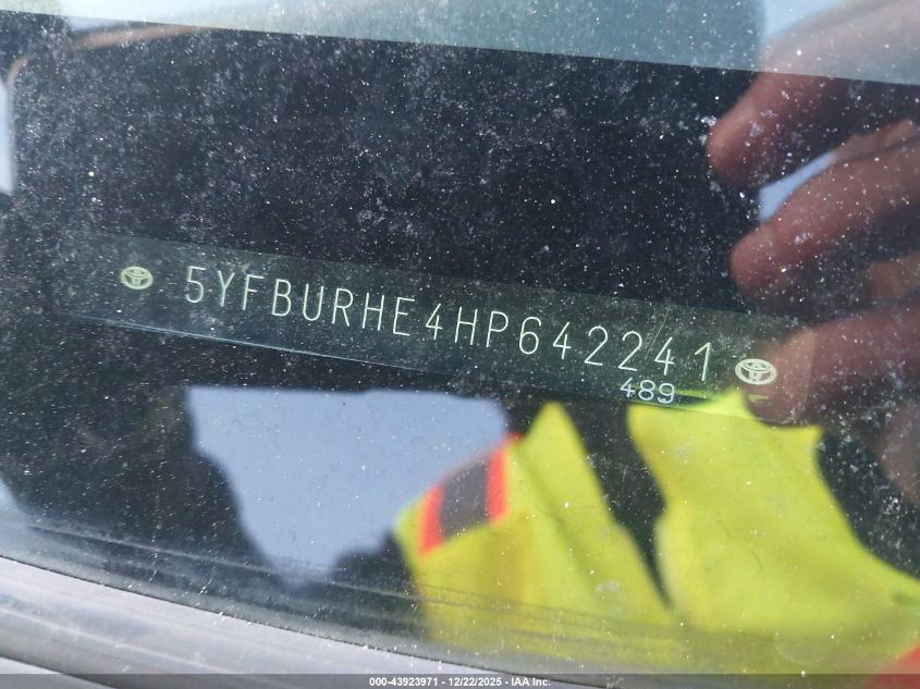 2017 Toyota Corolla Se Special Edition VIN: 5YFBURHE4HP642241 Lot: 43923971