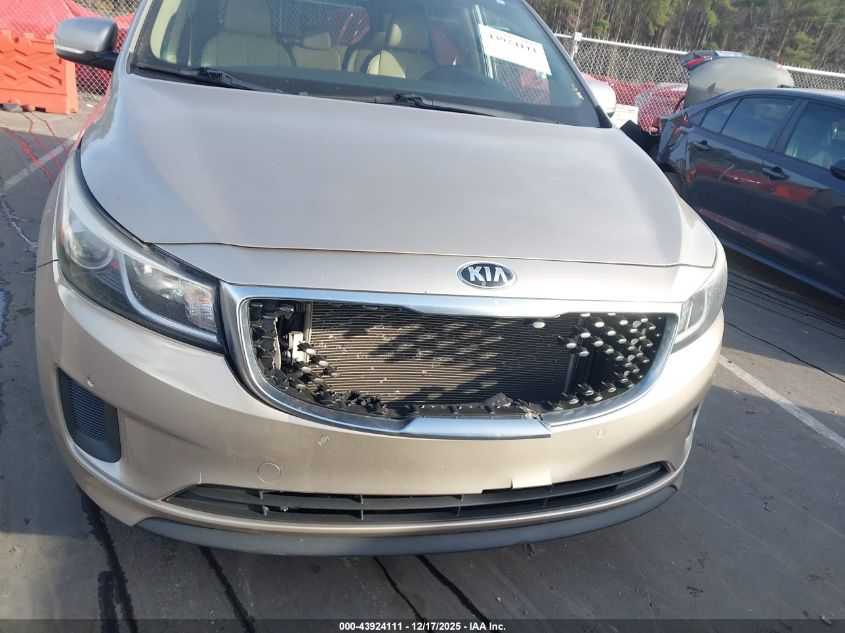 2016 Kia Sedona Lx VIN: KNDMB5C11G6215987 Lot: 43924111