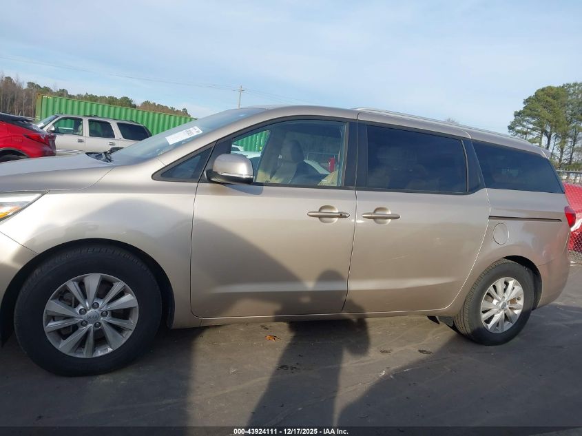 2016 Kia Sedona Lx VIN: KNDMB5C11G6215987 Lot: 43924111